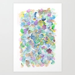  Watercolor Painting Abstract Art Minimalist Style 150725 My Happy Bubbles 28 Art Print