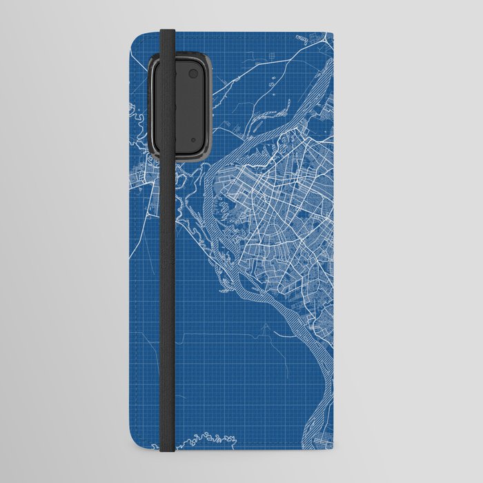 Asuncion City map of Paraguay - Blueprint Android Wallet Case