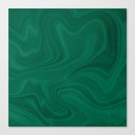 Swirl Marble (emerald green) Canvas Print
