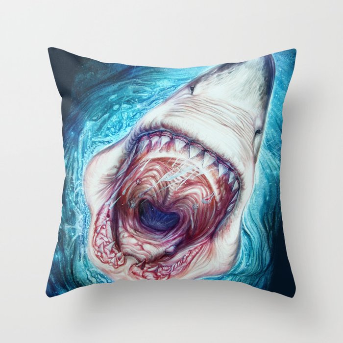 shark throw pillow