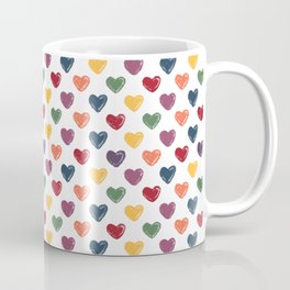 Pastel rainbow heart pattern Coffee Mug