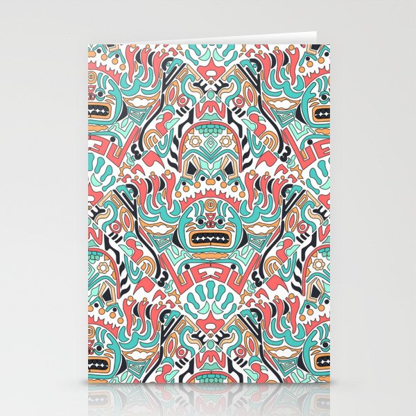 Aboriginal style illustration template Stationery Cards