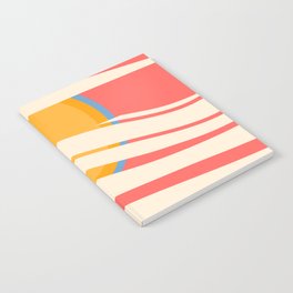SunSeeker - Sunset Colourful Minimalistic Retro Art Pattern Design Notebook