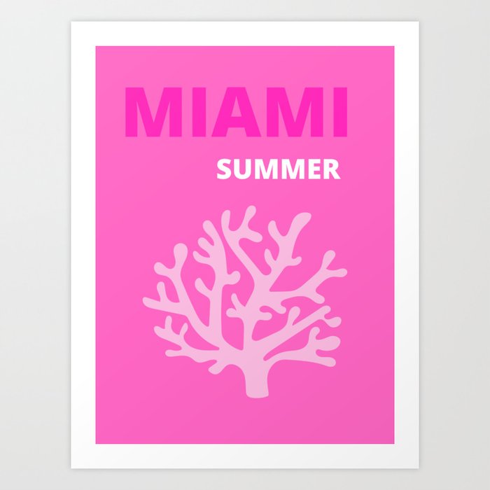 Miami Preppy art print  Art Print