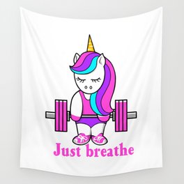 Barbell Unicorn Wall Tapestry