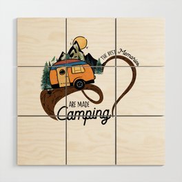 The best memories Camping Heart Design Wood Wall Art