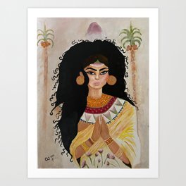 Ancient Egyptian  female musician  Art Print