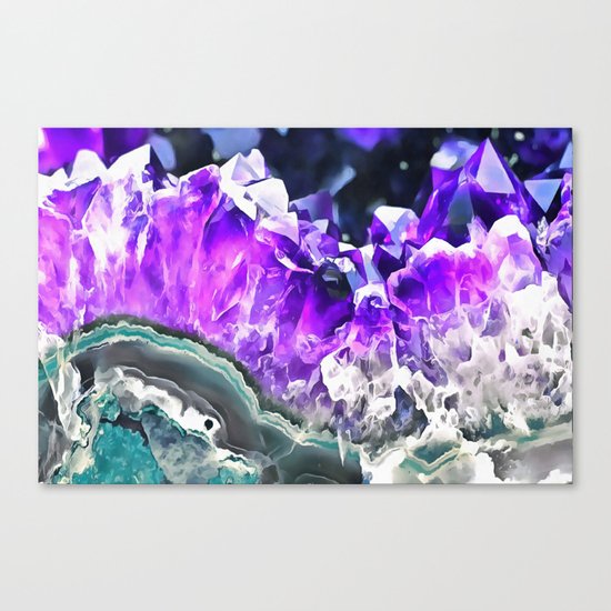 Purple Agate Crystal Canvas Print