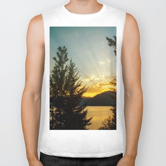 golden rays Biker Tank