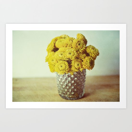yellow makes me happy Art Print