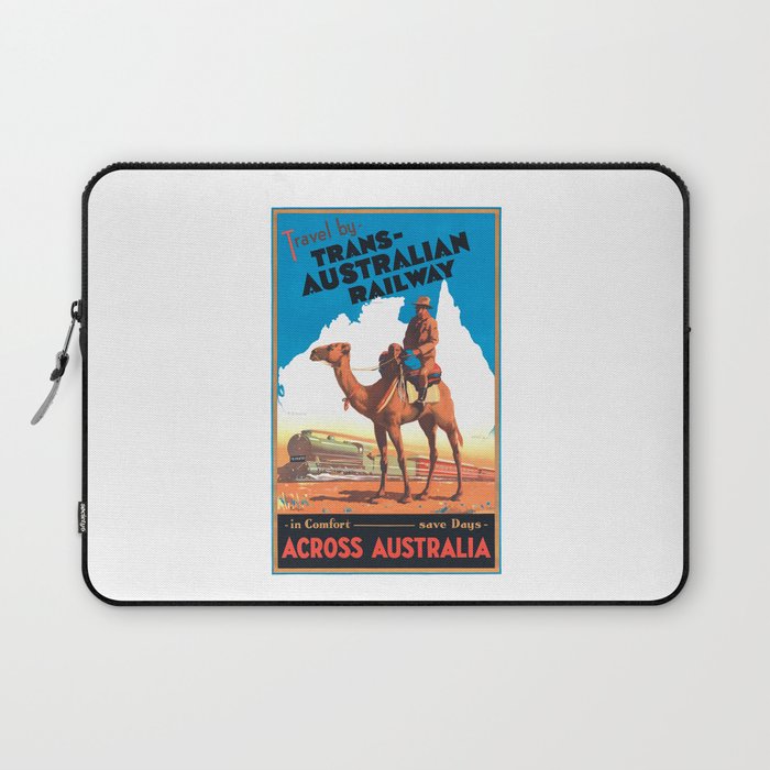 1933 AUSTRALIA Trans Australian Railway Travel Poster Laptop Sleeve