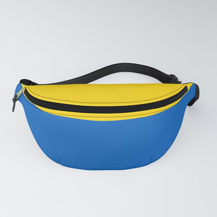 Sapphire and Yellow Solid Shapes Ukraine Flag Colors 2 100 Percent Commission Donated Read Bio Fanny Pack
