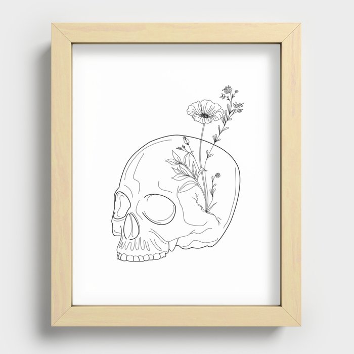 Think outside the box (skull) Recessed Framed Print