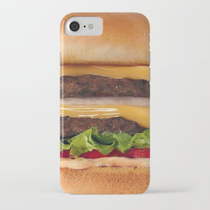 Hamburger - Double Double Cheeseburger,  with lettuce and Onions iPhone Case