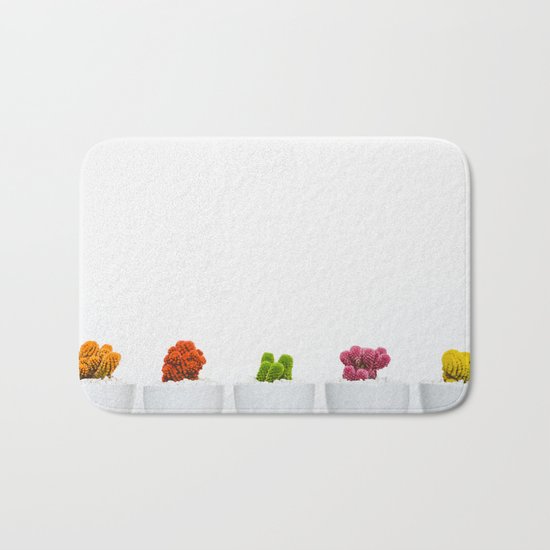 colorful cacti Bath Mat