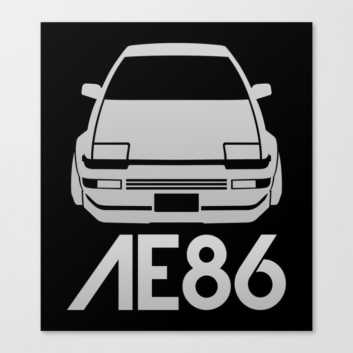 Toyota AE86 Hachi Roku silver Canvas Print by Vehicle Society6