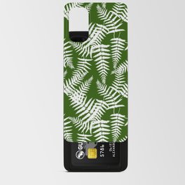 Green And White Fern Leaf Pattern Android Card Case