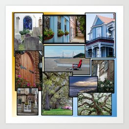 Charleston collage Art Print