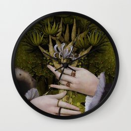 "The hands of Bosch and the Spring" Wall Clock