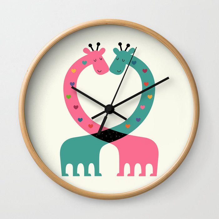 Love With Heart Wall Clock