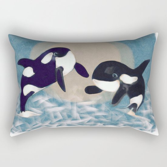 Whale dance Rectangular Pillow