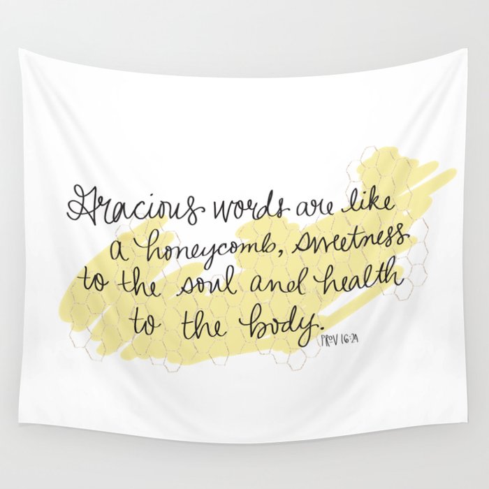 Honeycomb - Proverbs 16:24 Wall Tapestry