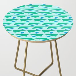 Abstraction_MOTION_MOVEMENT_WIND_BLUE_PATTERN_POP_ART_0713A Side Table