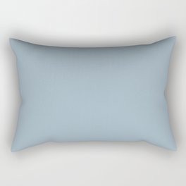 Scalloped Steel ~ Blue-gray Rectangular Pillow