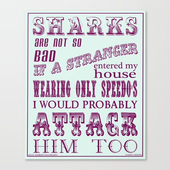 SHARK BANTER Canvas Print
