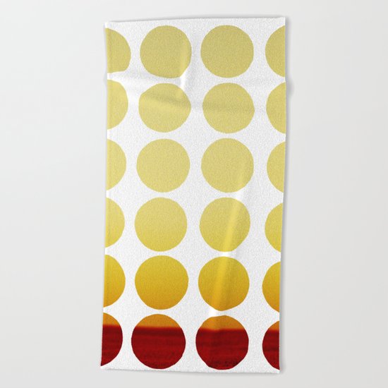 Warm dots Beach Towel