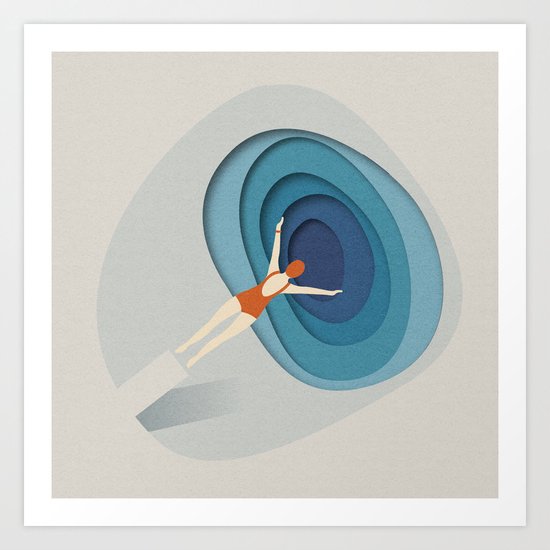 Dive Into Blue Art Print
