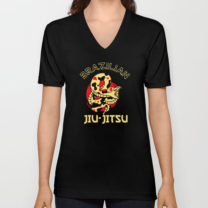 Brazilian Jiu-Jitsu Snake V Neck T Shirt