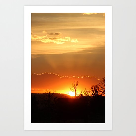 Sunset in Big Sky Country Art Print