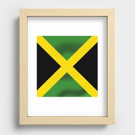 Jamaican Flag Recessed Framed Print