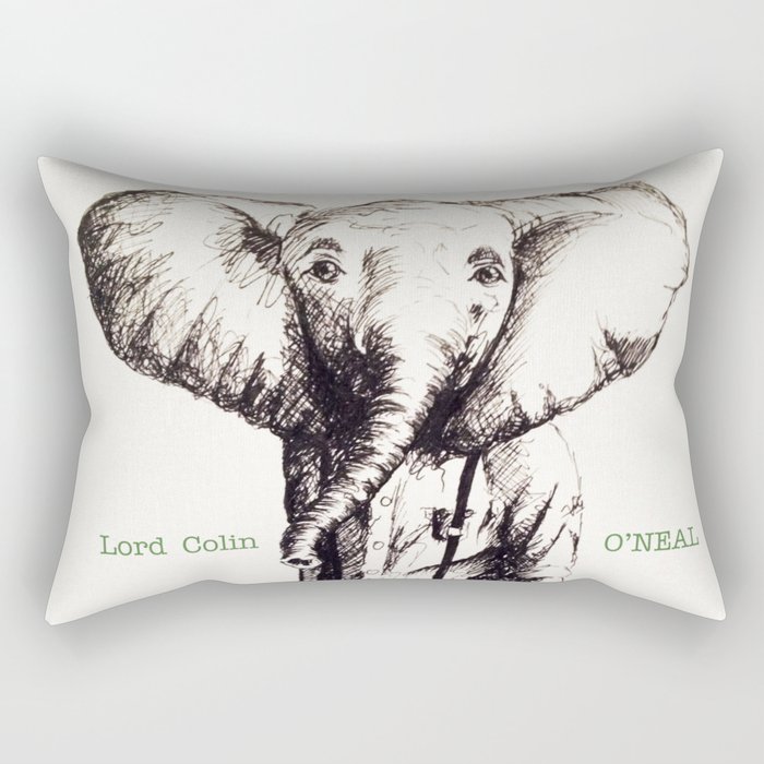 Elephant (Sketch) Rectangular Pillow