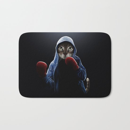 Boxing Cool Cat Bath Mat