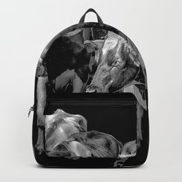 cows 6 Backpack | Funny, Graphic Design, Black and White, Animal 
