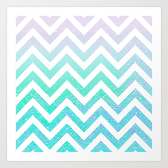 Fairy Dust Chevron Art Print
