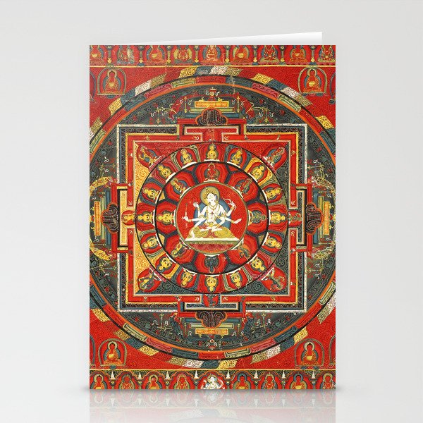Tibetan Mandala of Ushnishavijaya Thirty-three Deity Stationery Cards