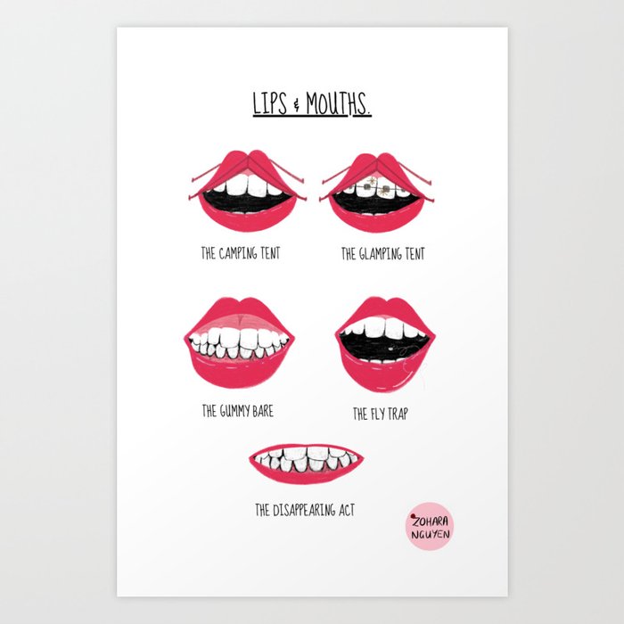 Lips & Mouths Art Print