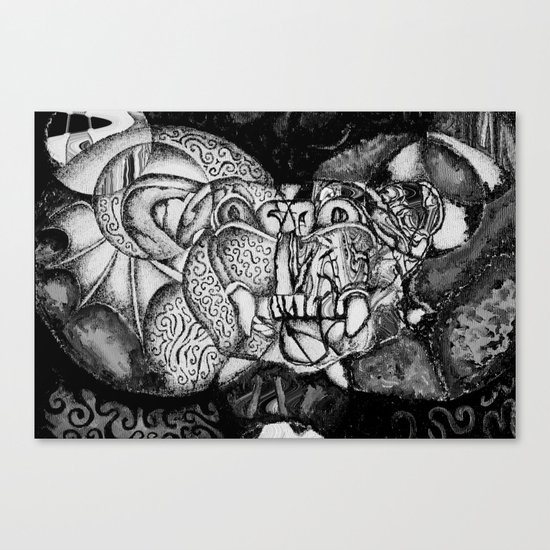 broken gargoyle Canvas Print