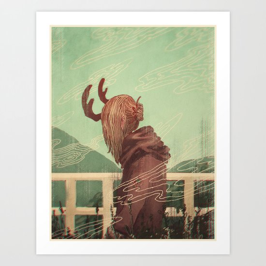 Last Year's Antlers Art Print