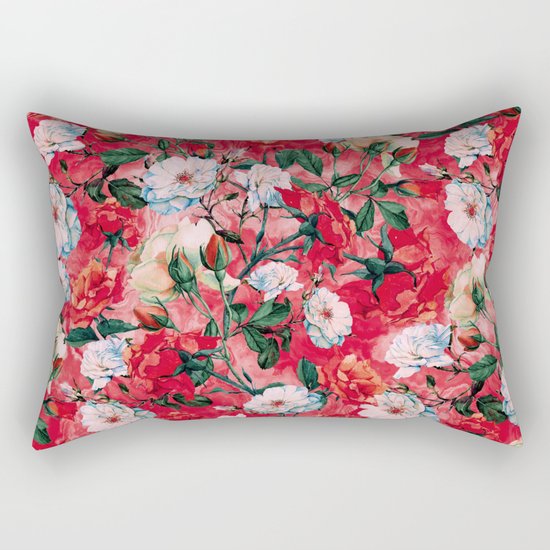 Rose Red Rectangular Pillow