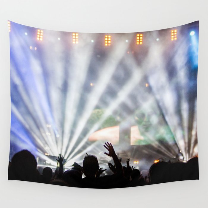 Concert Light Show Wall Tapestry