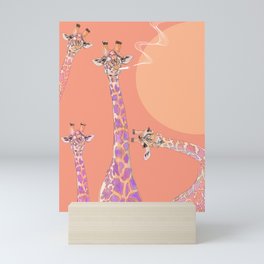 Colorful Giraffes Mini Art Print