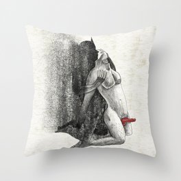 in the darks Throw Pillow