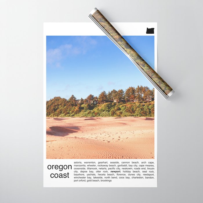 Beach at Sunset | Oregon Coast | Travel Photography Minimalism Wrapping Paper