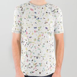 Classy vintage marble terrazzo pastel abstract design All Over Graphic Tee