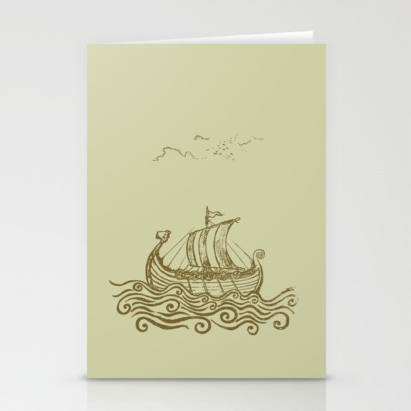 Viking ship Stationery Cards