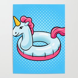 Unicorn beach toy Poster